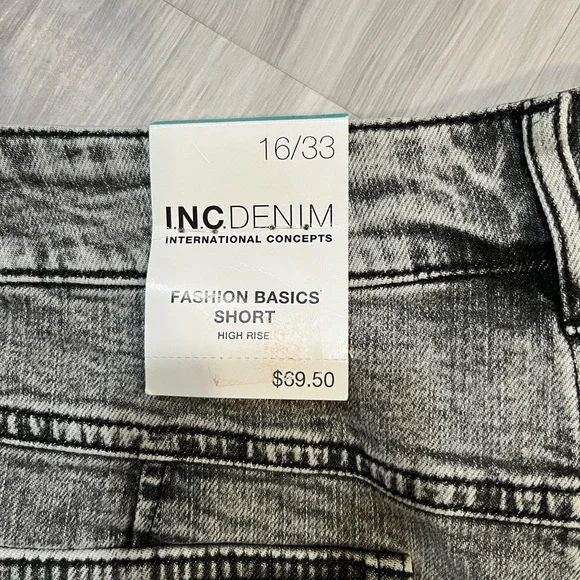 New INC denim Women's Gray‎ Denim Shorts - Picture 9 of 10